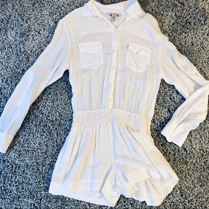 BGBGeneration | White Long Sleeve Romper